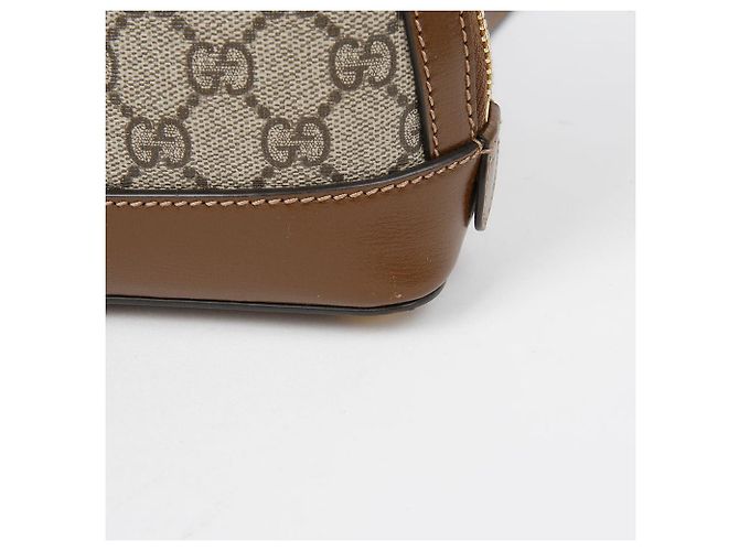 Gucci Borsa a mano mini Horsebit con manico superiore Marrone - vista 8