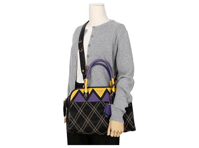 Prada Tote Schultertasche Mehrfarben - Ansicht 13