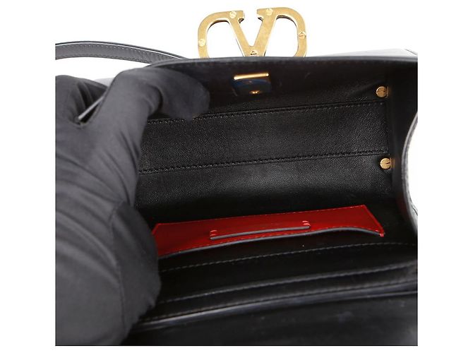 Valentino Borsa a Spalla V-Sling Small Tote Nero - vista 11