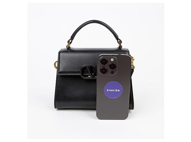 Valentino Borsa a Spalla V-Sling Small Tote Nero - vista 9