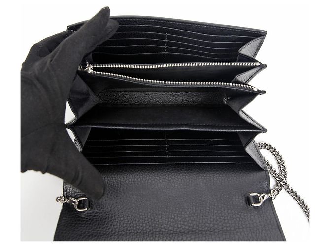 Gucci Borsa a tracolla Dionysus con catena Nero - vista 10