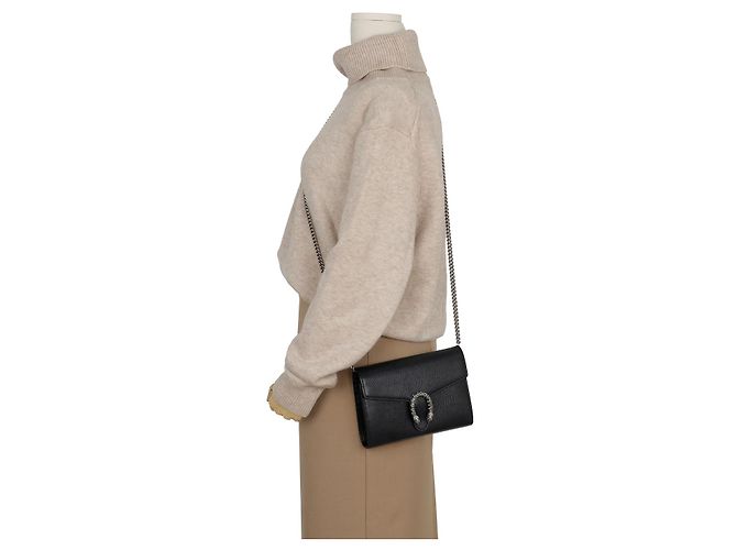 Gucci Borsa a tracolla Dionysus con catena Nero - vista 12