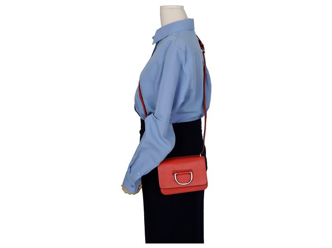 Burberry Borsa a spalla incrociata mini D-Ring Rosso - vista 11