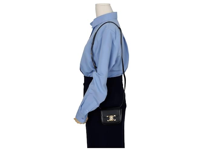 Céline Borsa a spalla Claude Mini Nero - vista 12