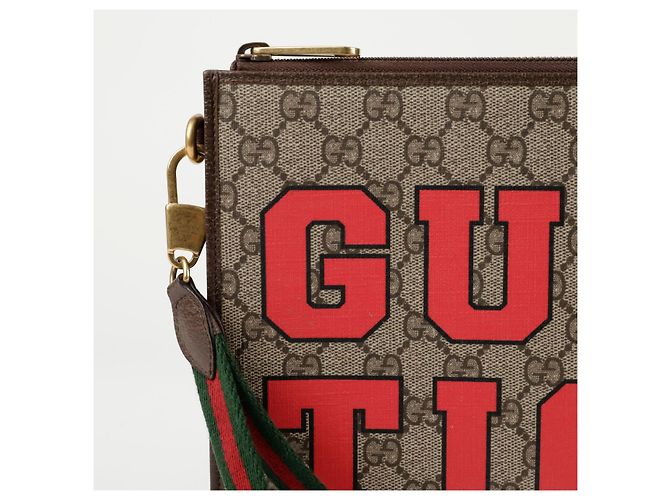 Gucci Clutch GG Tiger con tracolla Multicolore - vista 2