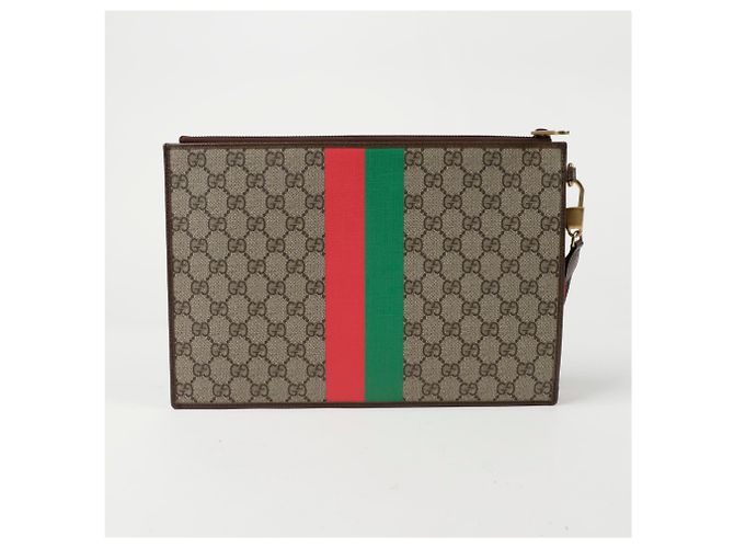 Gucci Clutch GG Tiger con tracolla Multicolore - vista 3