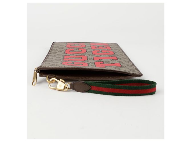 Gucci Clutch GG Tiger con tracolla Multicolore - vista 4