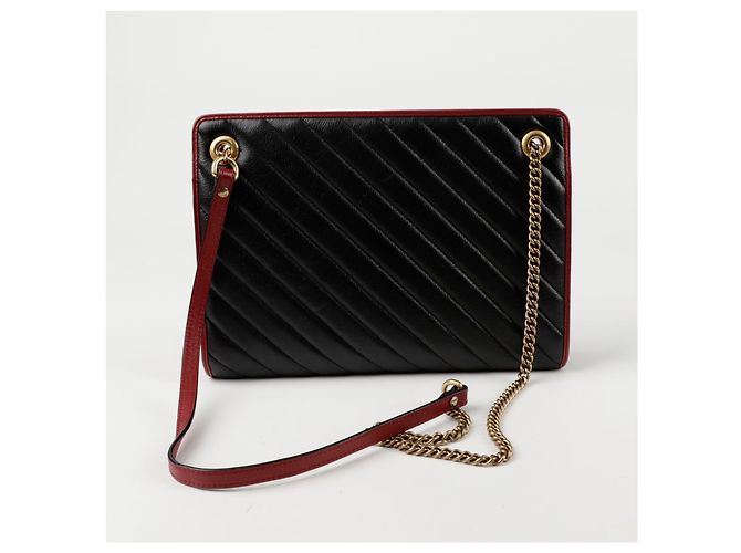 Gucci Borsa a spalla GG Marmont con catena Nero - vista 3