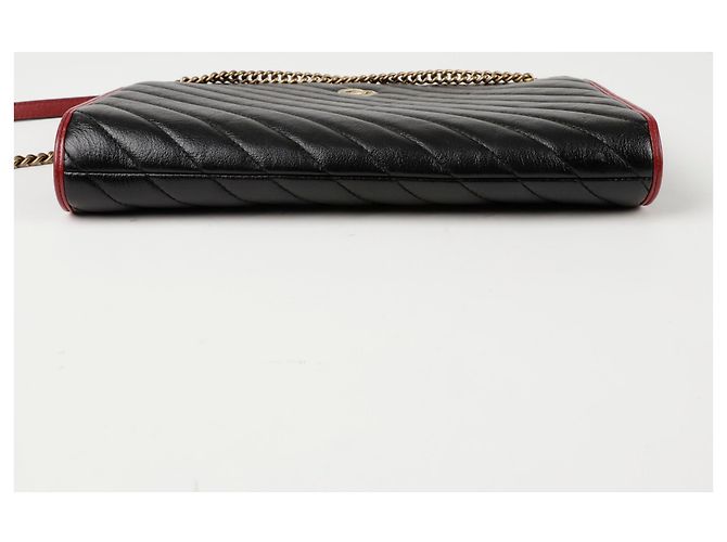 Gucci Borsa a spalla GG Marmont con catena Nero - vista 8