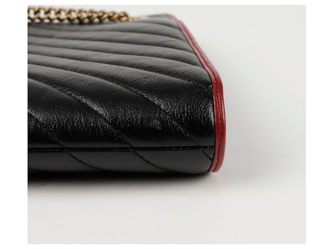 Gucci Borsa a spalla GG Marmont con catena Nero - vista 9