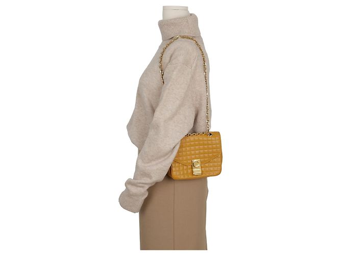 Céline Borsa a spalla piccola con catena Giallo - vista 11