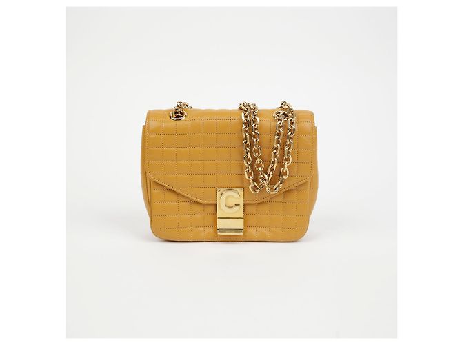 Céline Borsa a spalla piccola con catena Giallo - vista 2