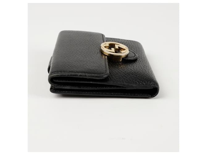 Gucci Portafoglio Interlocking Nero - vista 4