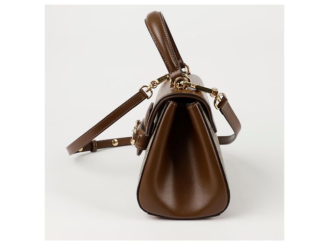Gucci Borsa mini a mano Horsebit con manico Marrone - vista 3