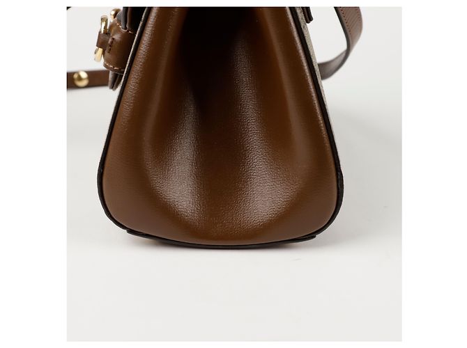Gucci Borsa mini a mano Horsebit con manico Marrone - vista 4