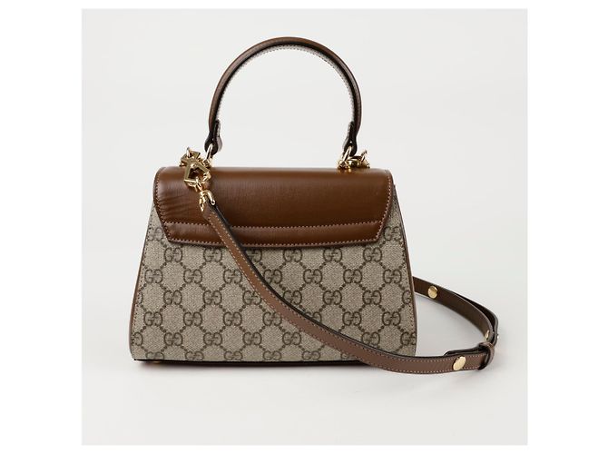 Gucci Borsa mini a mano Horsebit con manico Marrone - vista 5