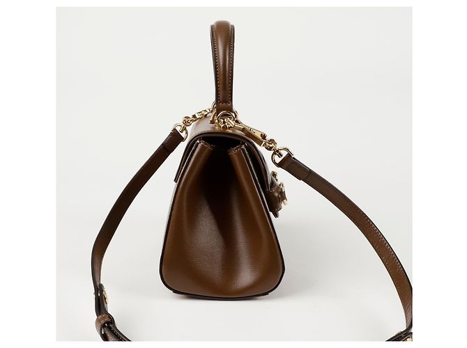 Gucci Borsa mini a mano Horsebit con manico Marrone - vista 6