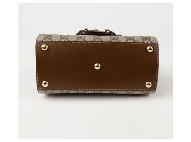 Gucci Borsa mini a mano Horsebit con manico Marrone - vista 7