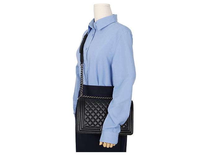 Boy Chanel Borsa a tracolla grande per ragazzo Nero - vista 14