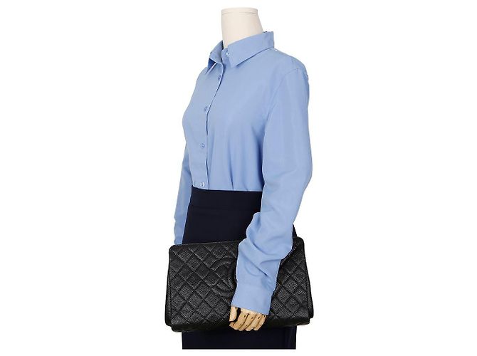 Timeless Chanel Clutch logo CC senza tempo Nero - vista 10