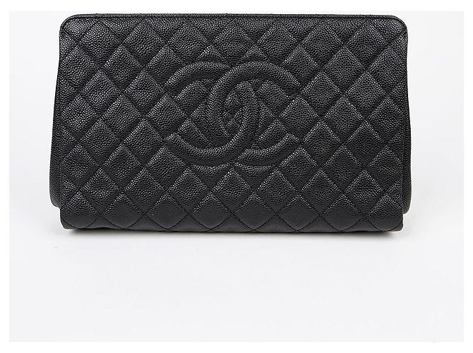 Timeless Chanel Clutch logo CC senza tempo Nero - vista 2