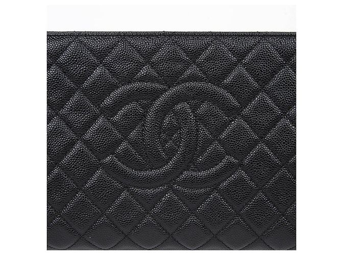 Timeless Chanel Clutch logo CC senza tempo Nero - vista 3