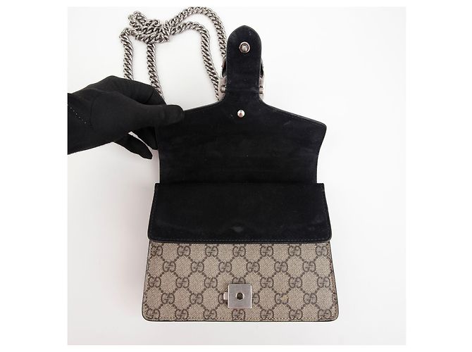 Gucci Borsa a tracolla mini catena Dionysus Marrone - vista 11
