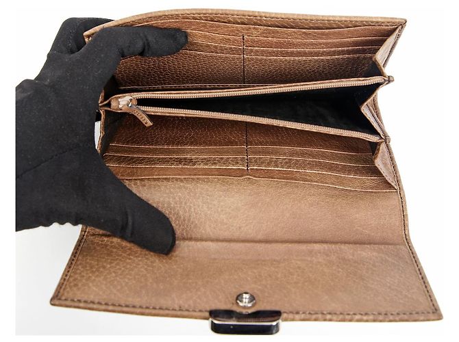 Gucci Cartera larga GG Flap Castaño - vista 12