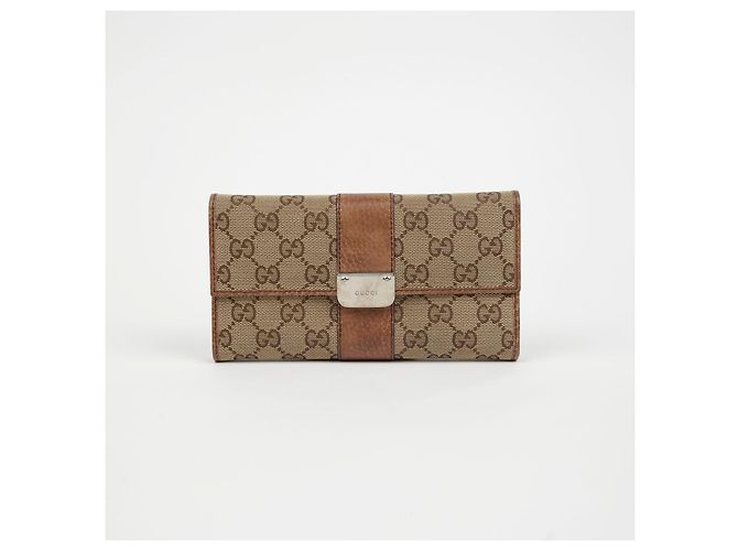 Gucci Cartera larga GG Flap Castaño - vista 2