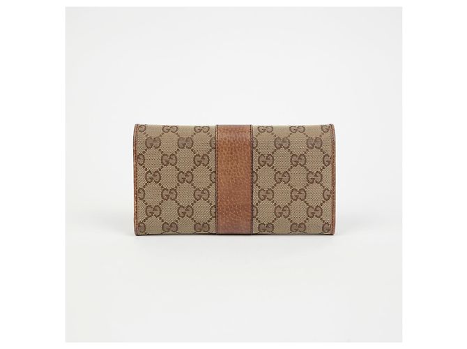Gucci Cartera larga GG Flap Castaño - vista 4