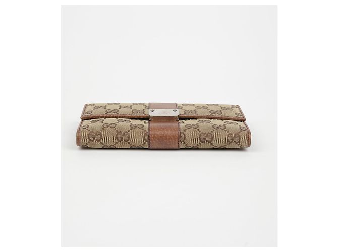 Gucci Cartera larga GG Flap Castaño - vista 6