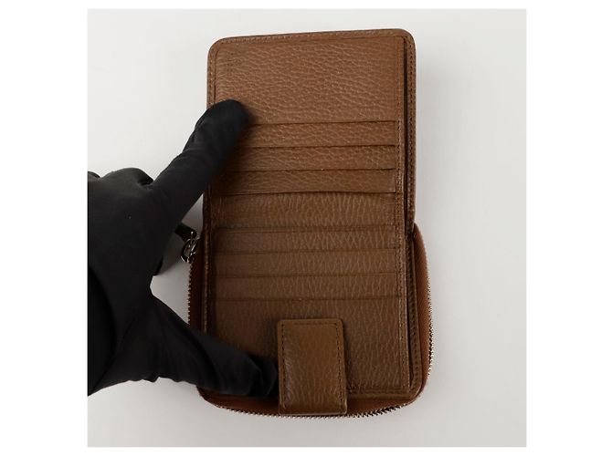Gucci Portafoglio GG con zip Marrone - vista 11