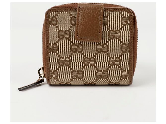 Gucci Portafoglio GG con zip Marrone - vista 2