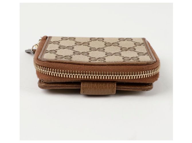Gucci Portafoglio GG con zip Marrone - vista 4