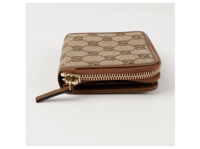 Gucci Portafoglio GG con zip Marrone - vista 5