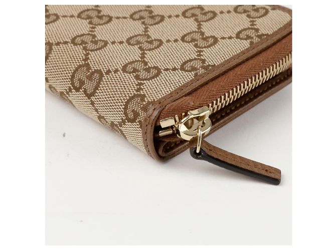 Gucci Portafoglio GG con zip Marrone - vista 7