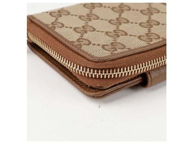 Gucci Portafoglio GG con zip Marrone - vista 8