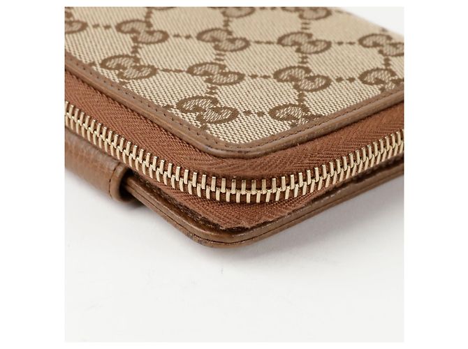 Gucci Portafoglio GG con zip Marrone - vista 9