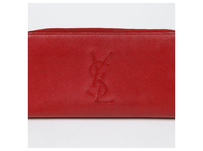 Saint Laurent Monogramm Reißverschluss Langbörse Rot - Ansicht 2