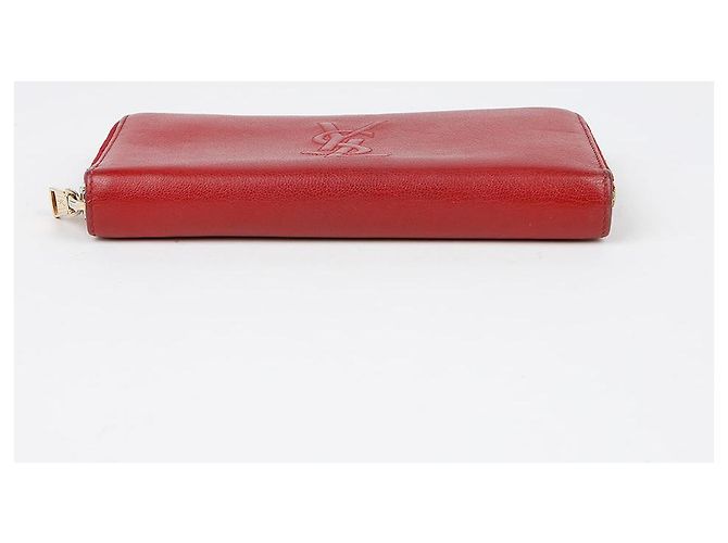 Saint Laurent Monogramm Reißverschluss Langbörse Rot - Ansicht 6