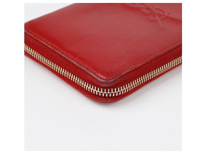 Saint Laurent Monogramm Reißverschluss Langbörse Rot - Ansicht 8