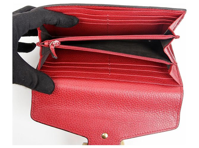 Gucci Cartera Larga GG Marmont Roja - vista 12