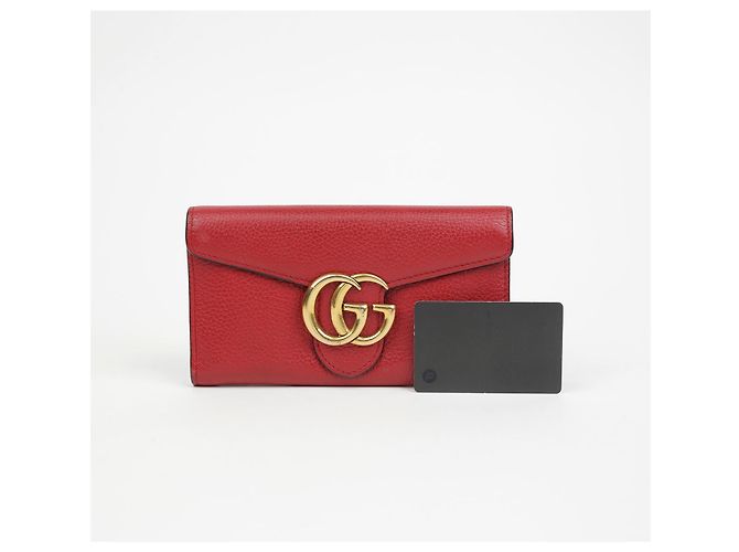 Gucci Cartera Larga GG Marmont Roja - vista 13