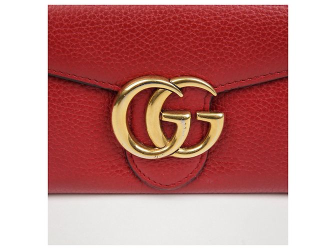 Gucci Cartera Larga GG Marmont Roja - vista 2