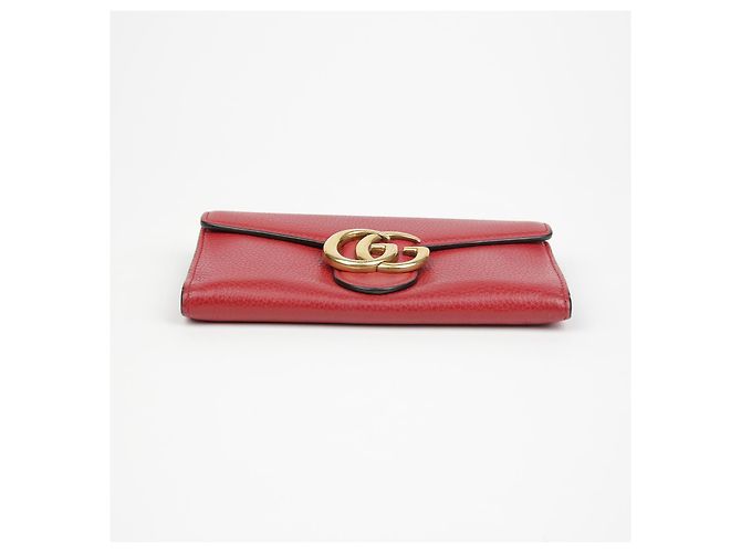 Gucci Cartera Larga GG Marmont Roja - vista 8