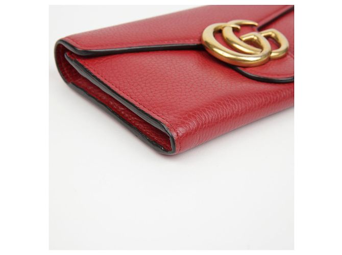 Gucci Cartera Larga GG Marmont Roja - vista 9