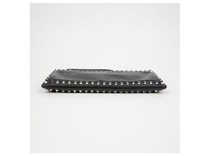 Valentino Clutch con tracolla Rockstud Nero - vista 7