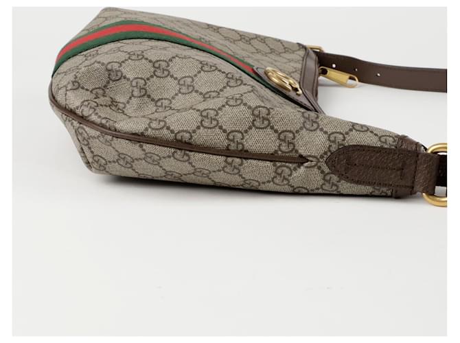 Gucci Bolso hobo Ophidia pequeño Castaño - vista 6