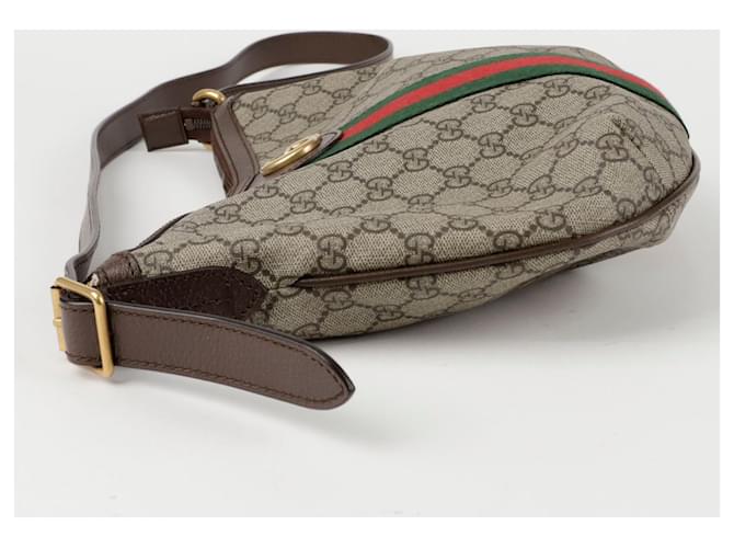 Gucci Bolso hobo Ophidia pequeño Castaño - vista 8
