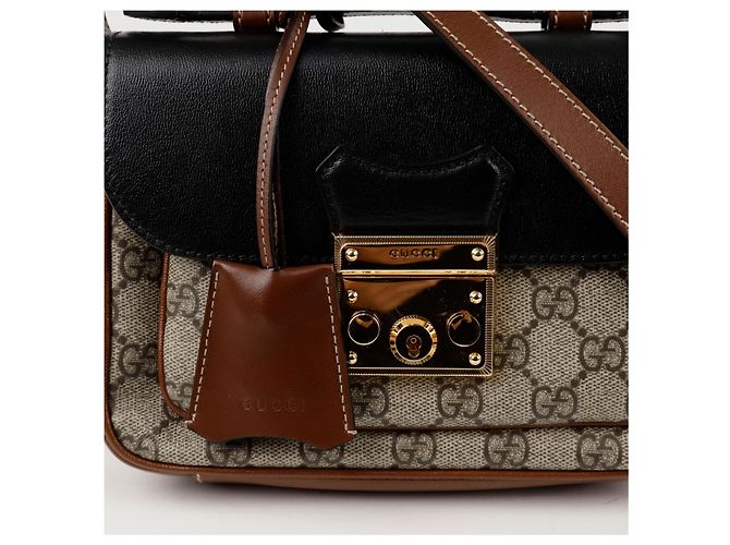 Padlock Gucci Mini Tote Schultertasche in Form eines Vorhängeschlosses Schwarz - Ansicht 2